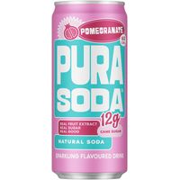 Pura Sparkling Soda - Pomegrante